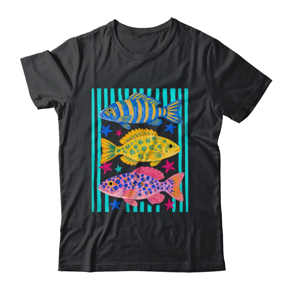 Preppy Fish Retro Summertime Travel Beach Vacation Fishing Shirt & Tank Top | teecentury