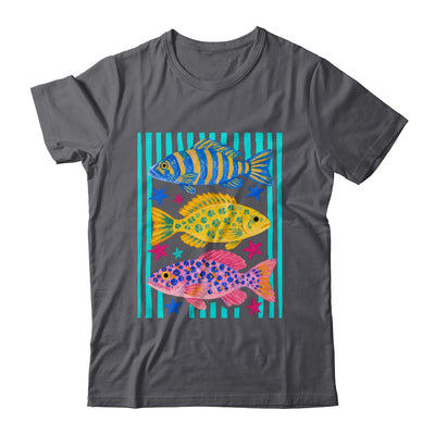 Preppy Fish Retro Summertime Travel Beach Vacation Fishing Shirt & Tank Top | teecentury