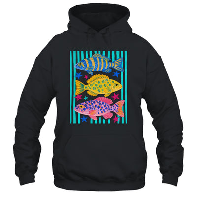 Preppy Fish Retro Summertime Travel Beach Vacation Fishing Shirt & Tank Top | teecentury