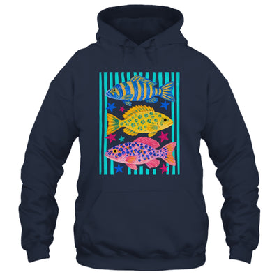 Preppy Fish Retro Summertime Travel Beach Vacation Fishing Shirt & Tank Top | teecentury