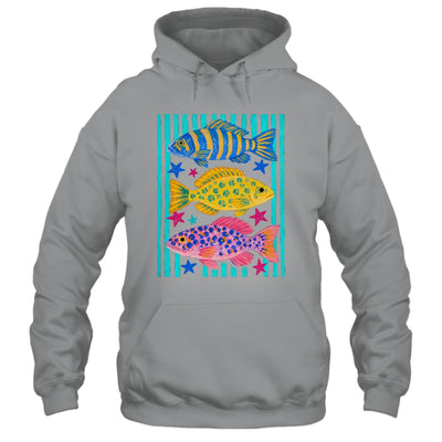 Preppy Fish Retro Summertime Travel Beach Vacation Fishing Shirt & Tank Top | teecentury