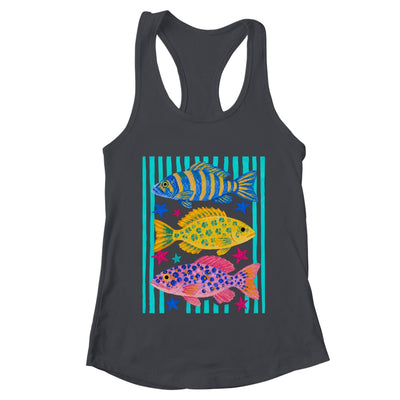 Preppy Fish Retro Summertime Travel Beach Vacation Fishing Shirt & Tank Top | teecentury