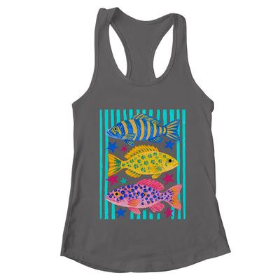 Preppy Fish Retro Summertime Travel Beach Vacation Fishing Shirt & Tank Top | teecentury