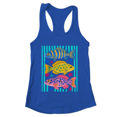 Preppy Fish Retro Summertime Travel Beach Vacation Fishing Shirt & Tank Top | teecentury