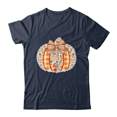 Preppy Floral Fall Pumpkin Vintage Floral Autumn Coquette Shirt & Sweatshirt | teecentury