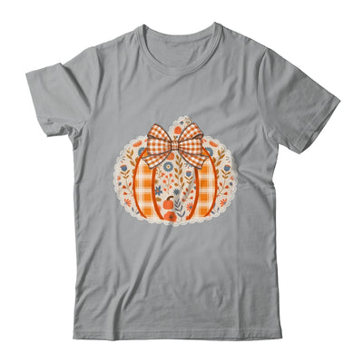 Preppy Floral Fall Pumpkin Vintage Floral Autumn Coquette Shirt & Sweatshirt | teecentury