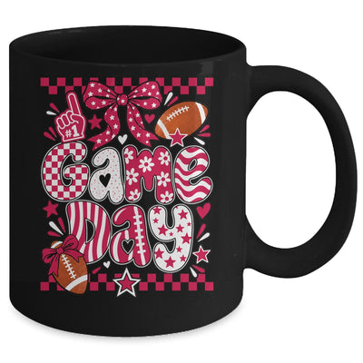 Preppy Game Day Football Girly Bow Team Spirit Girls Maroon Mug | teecentury
