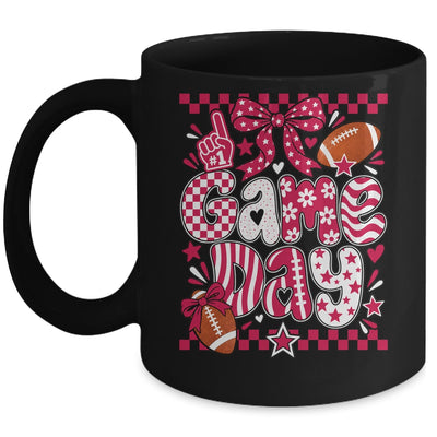 Preppy Game Day Football Girly Bow Team Spirit Girls Maroon Mug | teecentury