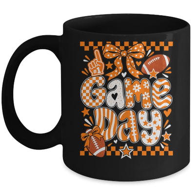 Preppy Game Day Football Girly Bow Team Spirit Girls Orange Mug | teecentury