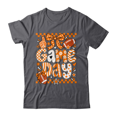 Preppy Game Day Football Girly Bow Team Spirit Girls Orange Shirt & Hoodie | teecentury