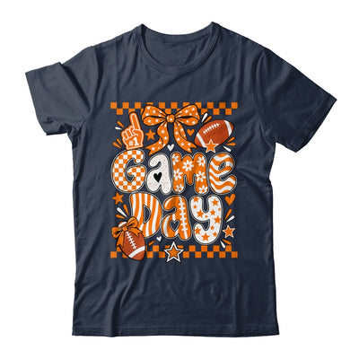 Preppy Game Day Football Girly Bow Team Spirit Girls Orange Shirt & Hoodie | teecentury