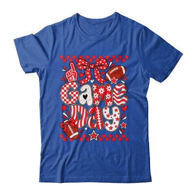 Preppy Game Day Football Girly Bow Team Spirit Girls Red Shirt & Hoodie | teecentury