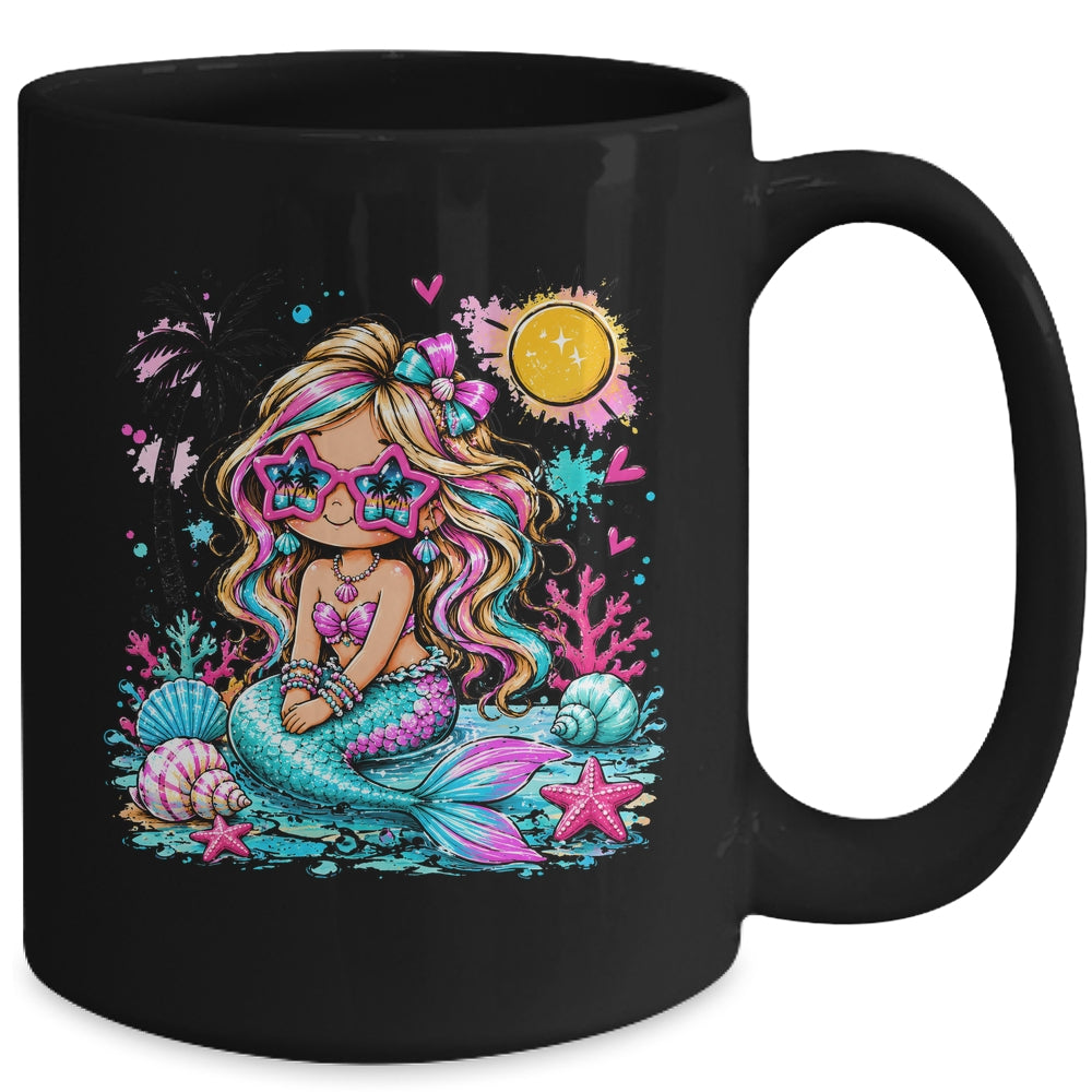 Preppy Mermaid Beach Summer Cute Vacation Girl Women Mug | teecentury