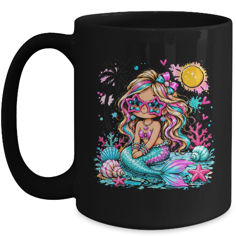 Preppy Mermaid Beach Summer Cute Vacation Girl Women Mug | teecentury