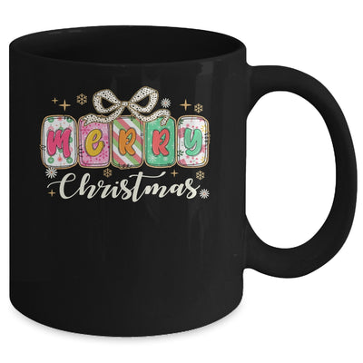 Preppy Merry Christmas Girly Xmas Cute Coquette Bow Girl Mug | teecentury