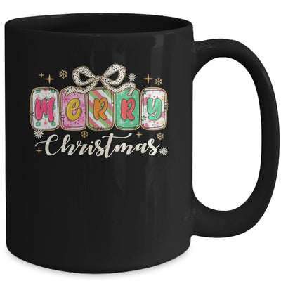 Preppy Merry Christmas Girly Xmas Cute Coquette Bow Girl Mug | teecentury
