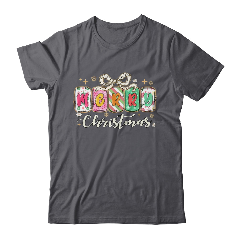 Preppy Merry Christmas Girly Xmas Cute Coquette Bow Girl Shirt & Sweatshirt | teecentury