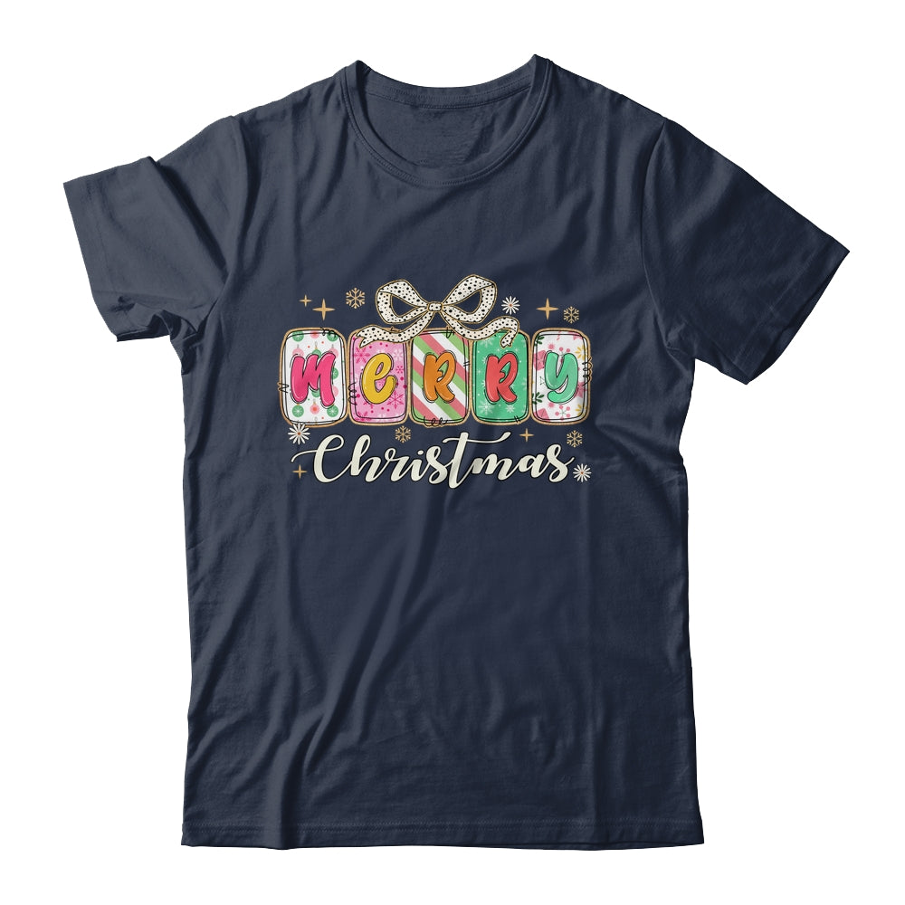 Preppy Merry Christmas Girly Xmas Cute Coquette Bow Girl Shirt & Sweatshirt | teecentury