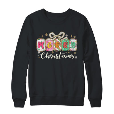 Preppy Merry Christmas Girly Xmas Cute Coquette Bow Girl Shirt & Sweatshirt | teecentury