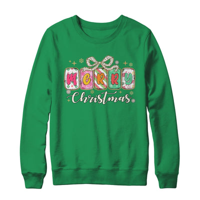 Preppy Merry Christmas Girly Xmas Cute Coquette Bow Girl Shirt & Sweatshirt | teecentury