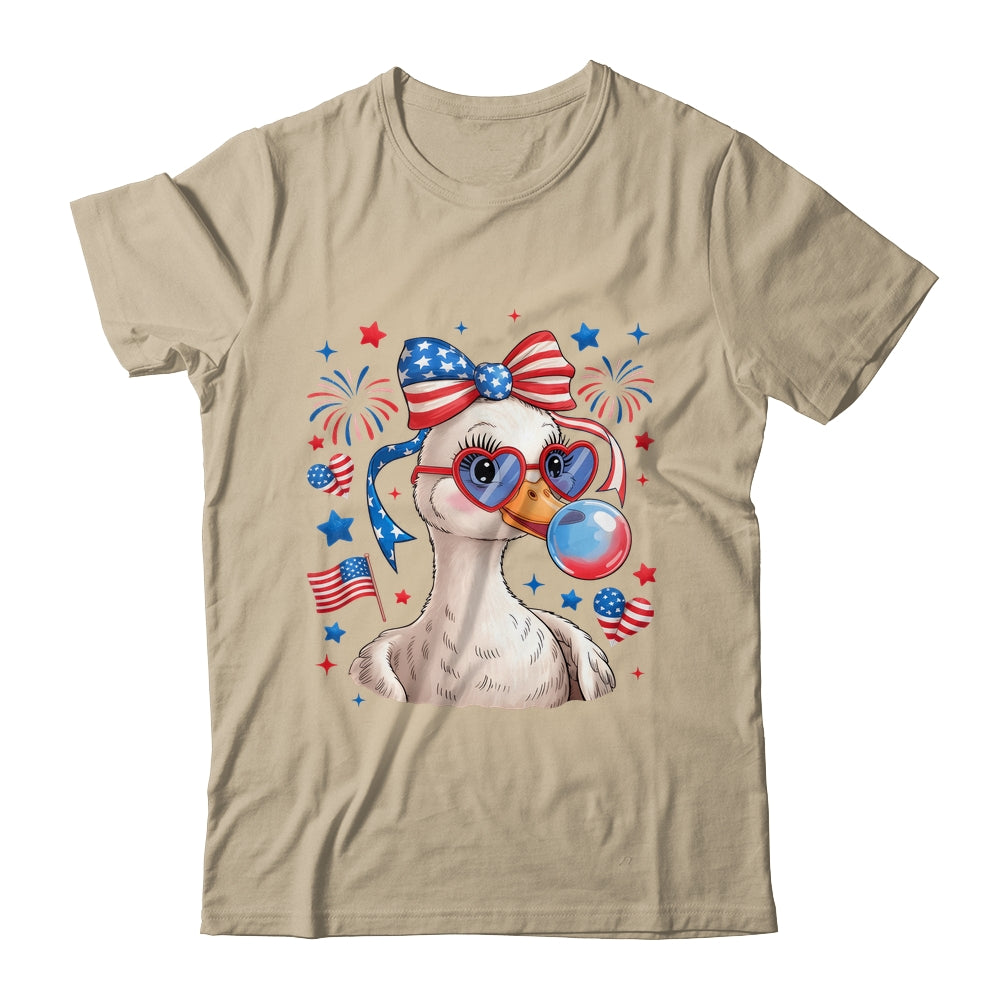 Preppy Patriotic Goose Coquette 4th Of July American Duck Shirt & Tank Top | teecentury