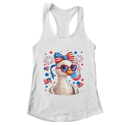 Preppy Patriotic Goose Coquette 4th Of July American Duck Shirt & Tank Top | teecentury