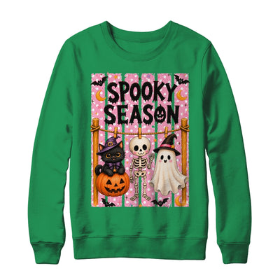 Preppy Spooky Season Coquette Skeleton Ghost Cat Halloween Shirt & Sweatshirt | teecentury