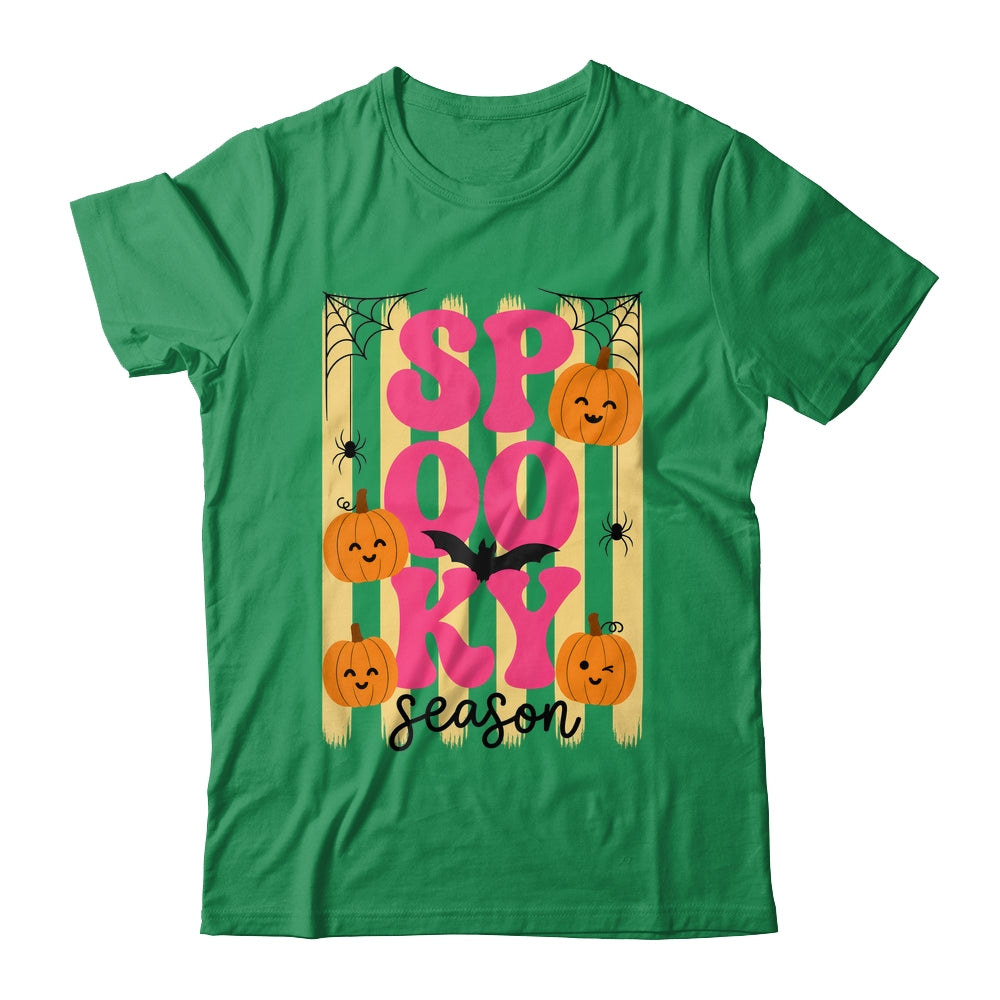 Preppy Spooky Season Fall Design Girly Halloween Striped Shirt & Sweatshirt | teecentury