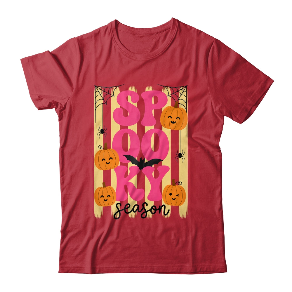 Preppy Spooky Season Fall Design Girly Halloween Striped Shirt & Sweatshirt | teecentury