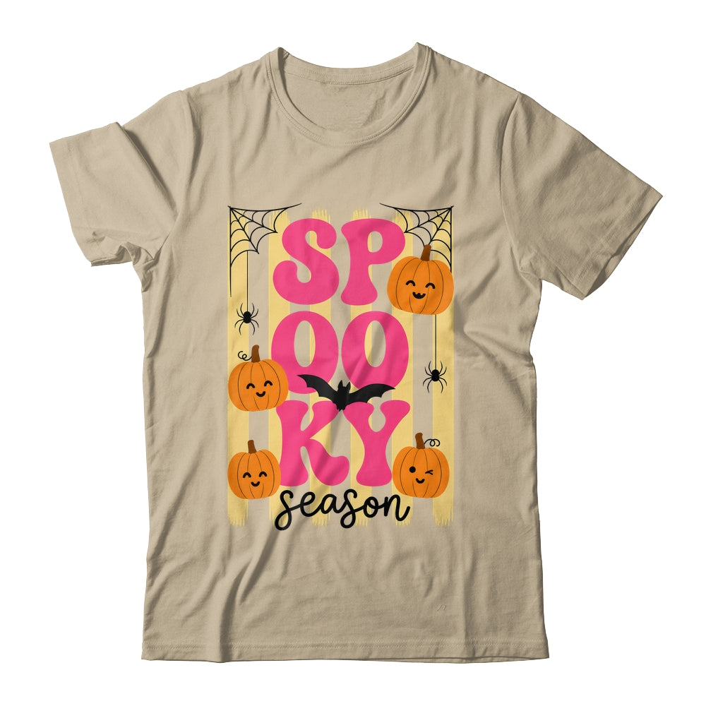 Preppy Spooky Season Fall Design Girly Halloween Striped Shirt & Sweatshirt | teecentury