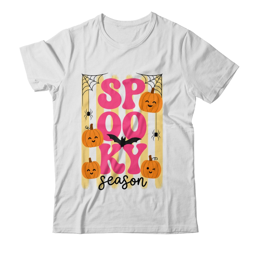 Preppy Spooky Season Fall Design Girly Halloween Striped Shirt & Sweatshirt | teecentury