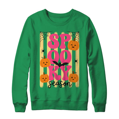 Preppy Spooky Season Fall Design Girly Halloween Striped Shirt & Sweatshirt | teecentury