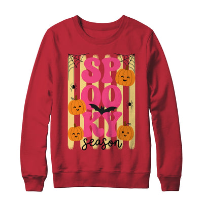 Preppy Spooky Season Fall Design Girly Halloween Striped Shirt & Sweatshirt | teecentury