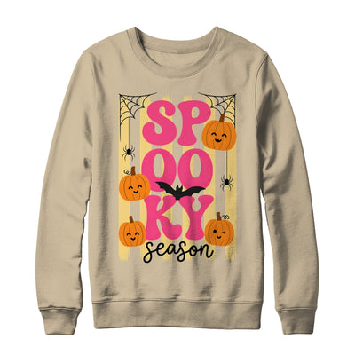 Preppy Spooky Season Fall Design Girly Halloween Striped Shirt & Sweatshirt | teecentury