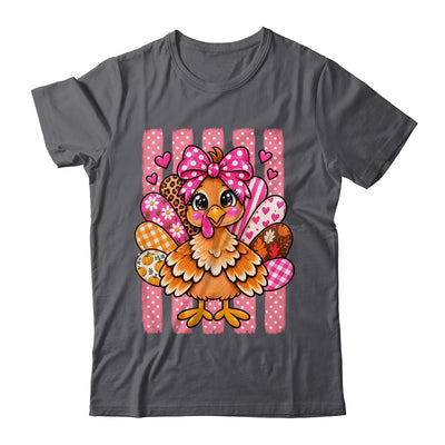 Preppy Thanksgiving Turkey Coquette Autumn Striped Leopard Shirt & Sweatshirt | teecentury