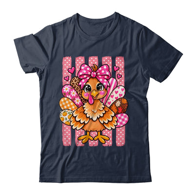 Preppy Thanksgiving Turkey Coquette Autumn Striped Leopard Shirt & Sweatshirt | teecentury