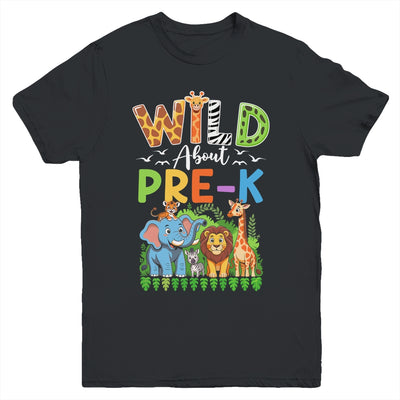 Preschool Teacher Kids Back To School Wild About Pre-k Youth Shirt | teecentury