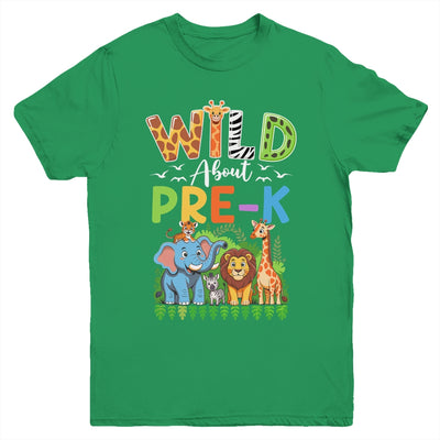 Preschool Teacher Kids Back To School Wild About Pre-k Youth Shirt | teecentury