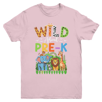 Preschool Teacher Kids Back To School Wild About Pre-k Youth Shirt | teecentury