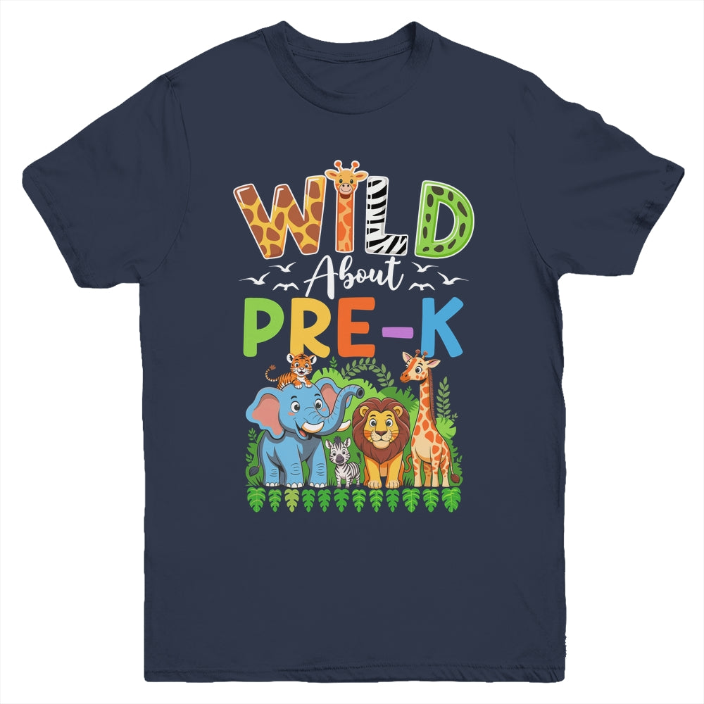 Preschool Teacher Kids Back To School Wild About Pre-k Youth Shirt | teecentury