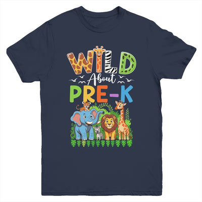 Preschool Teacher Kids Back To School Wild About Pre-k Youth Shirt | teecentury