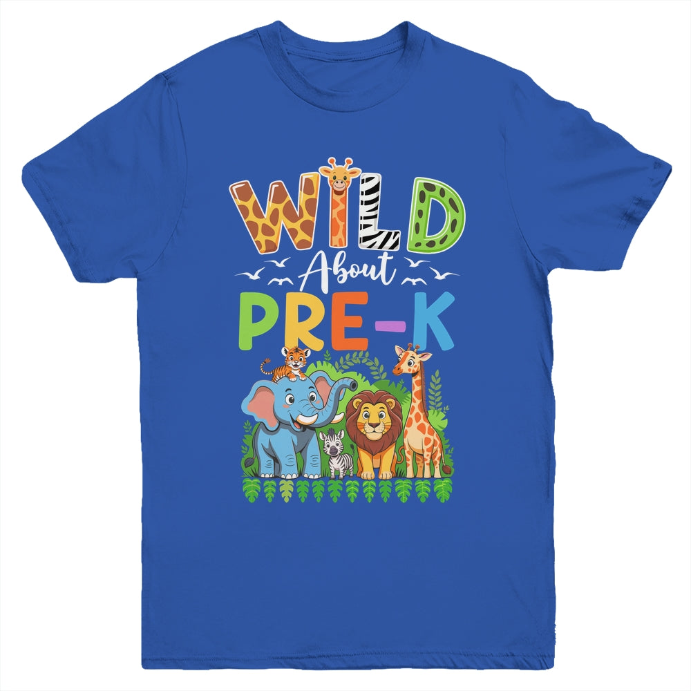 Preschool Teacher Kids Back To School Wild About Pre-k Youth Shirt | teecentury