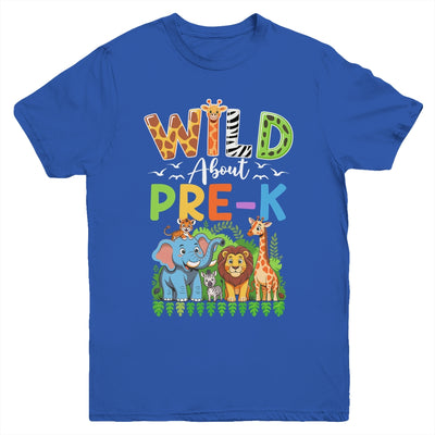 Preschool Teacher Kids Back To School Wild About Pre-k Youth Shirt | teecentury