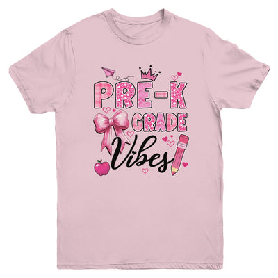Preschool Vibes Back To School Coquette Teacher Girl Youth Shirt | teecentury