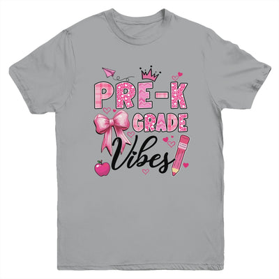 Preschool Vibes Back To School Coquette Teacher Girl Youth Shirt | teecentury