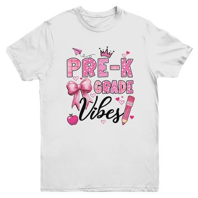 Preschool Vibes Back To School Coquette Teacher Girl Youth Shirt | teecentury