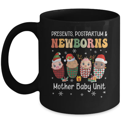 Presents Postpartum & Newborns Mother Baby Nurse Christmas Mug | teecentury