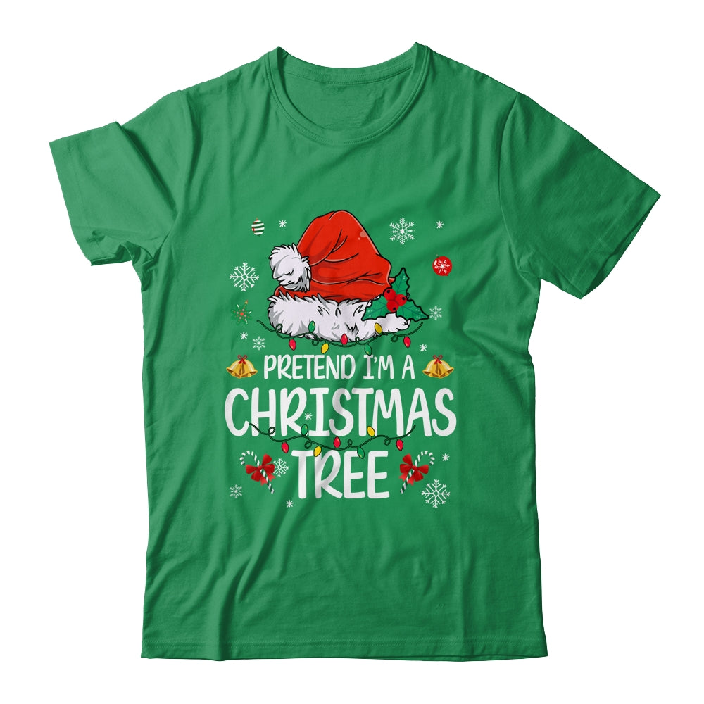 Pretend I'm A Christmas Tree Funny Lazy Halloween Costume Shirt & Sweatshirt | teecentury
