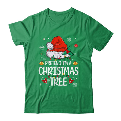 Pretend I'm A Christmas Tree Funny Lazy Halloween Costume Shirt & Sweatshirt | teecentury