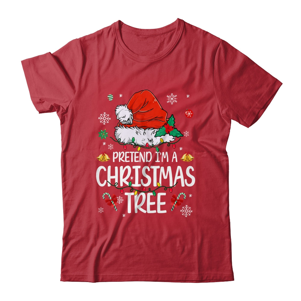 Pretend I'm A Christmas Tree Funny Lazy Halloween Costume Shirt & Sweatshirt | teecentury